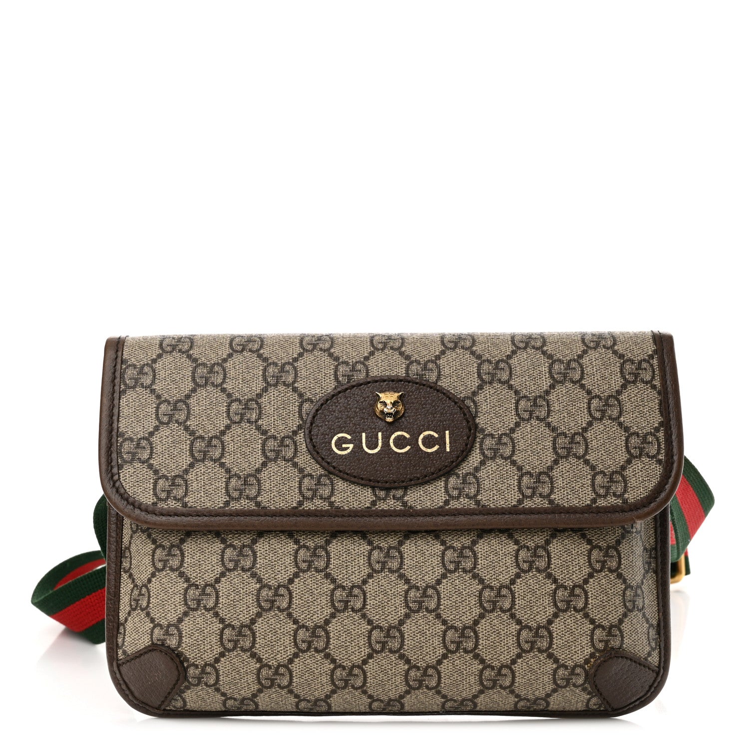 Gucci GG Supreme Monogram Neo Vintage Web Belt Bag Brown 1 of 15