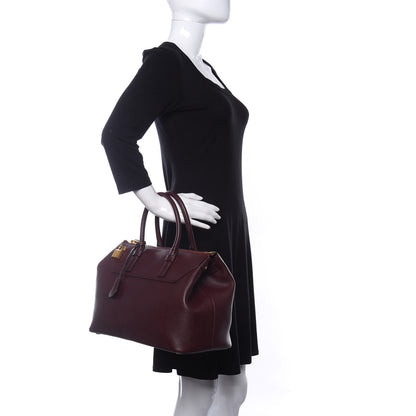 Tom Ford Grained Calfskin Satchel Burgundy 2 of 8