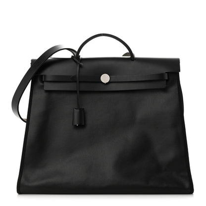 Hermes Toile H Berline Vache Hunter Herbag Zip 39 MM Black Ecru 3 of 11