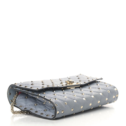 Valentino Garavani Nappa Rockstud Spike Wallet on Chain Nube 4 of 11