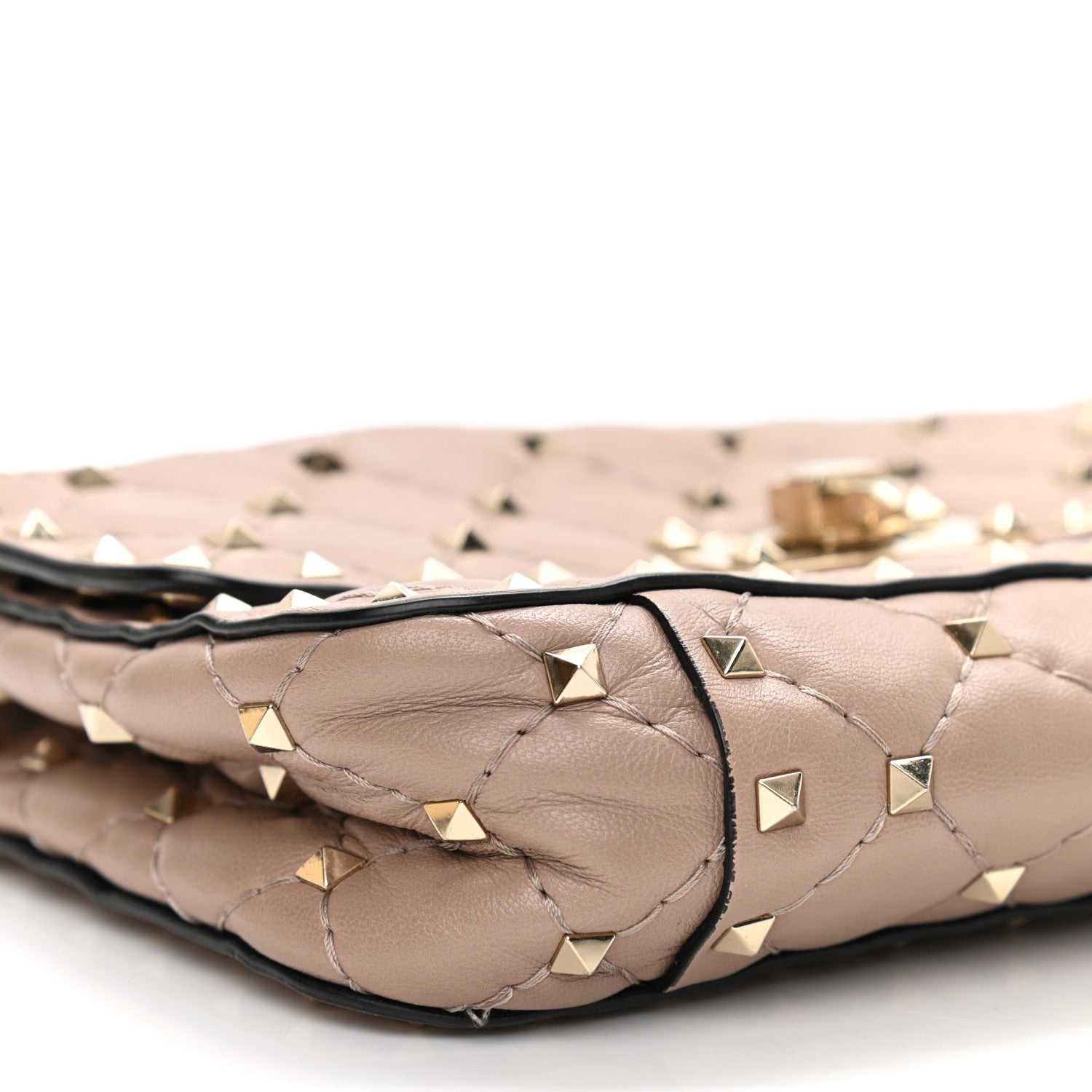 Valentino Garavani Nappa Small Rockstud Spike Shoulder Bag Poudre 8 of 9