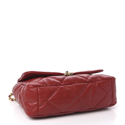 Chanel Goatskin Quilted Maxi 19 Flap Red 4 of 11