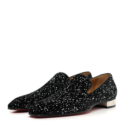Christian Louboutin Velours Mens Colonnaki Snow Star Flat Loafers 43.5 Black 3 of 8