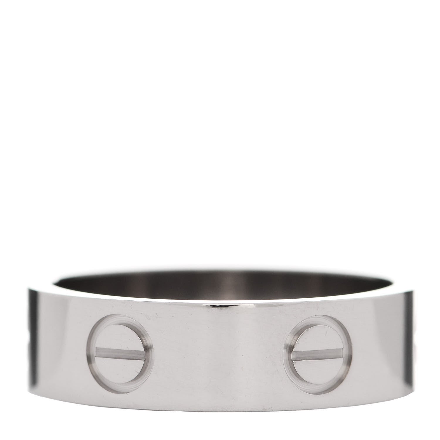 Cartier 18K White Gold 5.5mm LOVE Ring 55 7.25 3 of 6