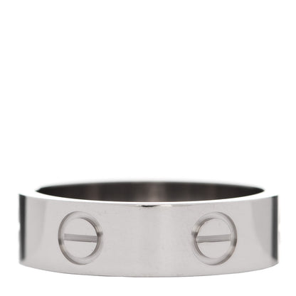 Cartier 18K White Gold 5.5mm LOVE Ring 55 7.25 3 of 6