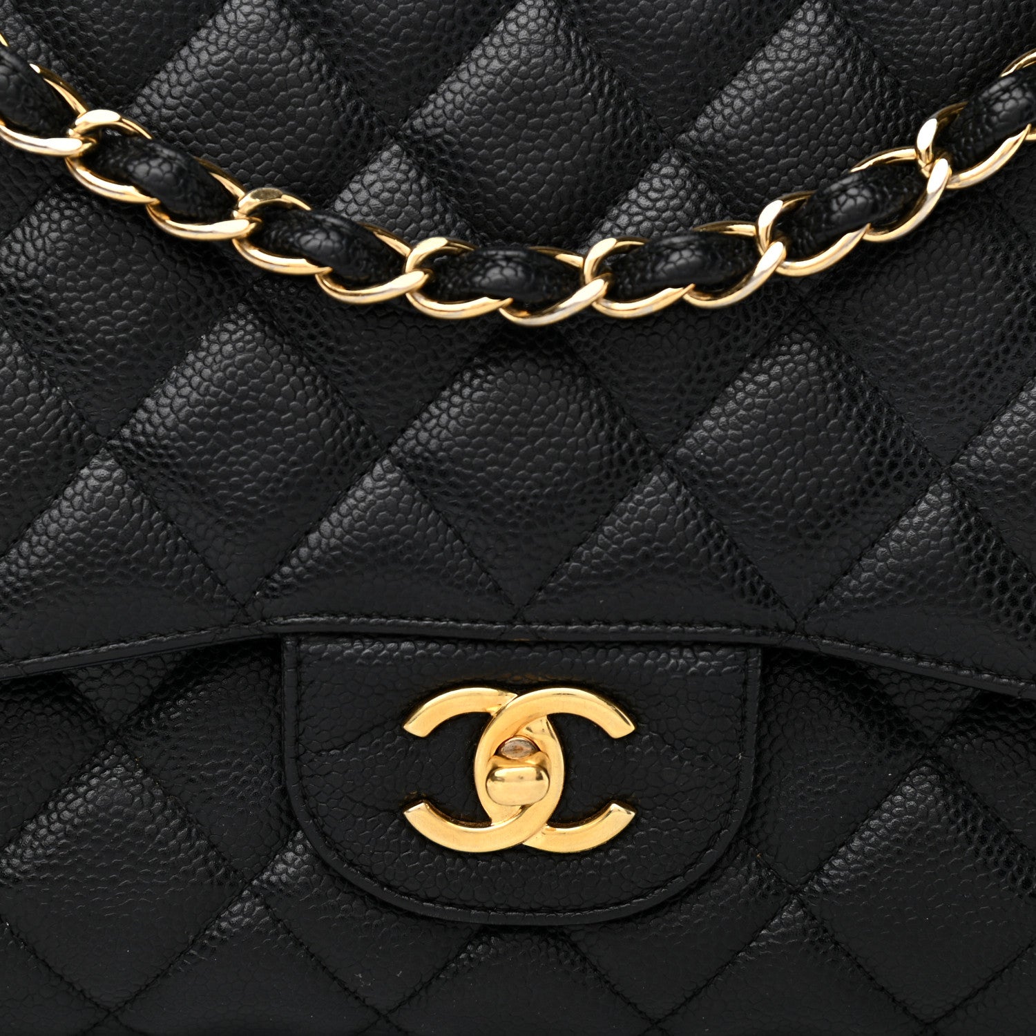 Chanel Caviar Quilted Jumbo Double Flap Black 9 of 12