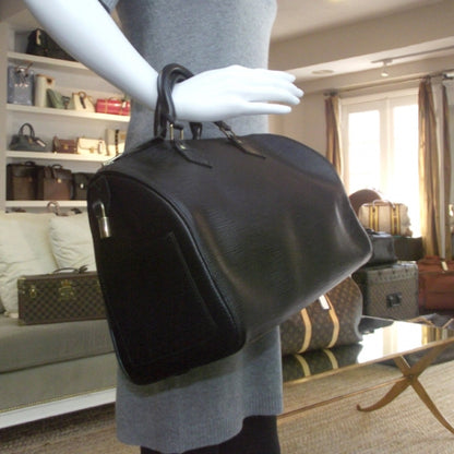 Louis Vuitton Epi Speedy 30 Black 2 of 9