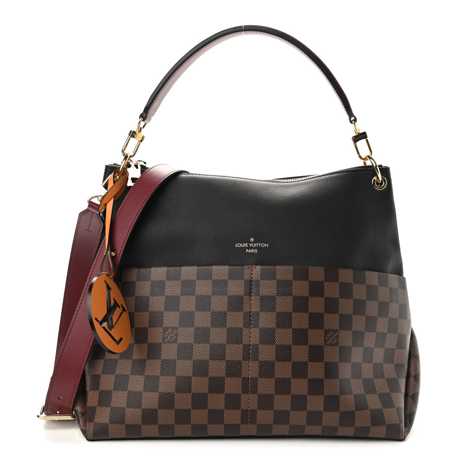 Louis Vuitton Damier Ebene Calfskin Maida Black 1 of 9