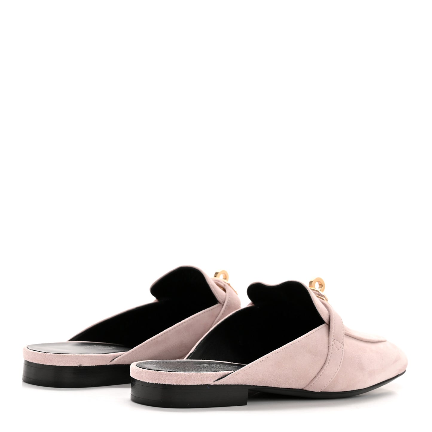Suede Goatskin Oz Mules 35.5 Rose Porcelaine