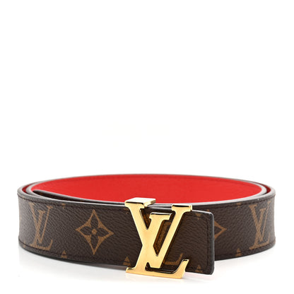 Louis Vuitton Monogram 30mm LV Initiales Reversible Belt 85 34 Coquelicot 1 of 6