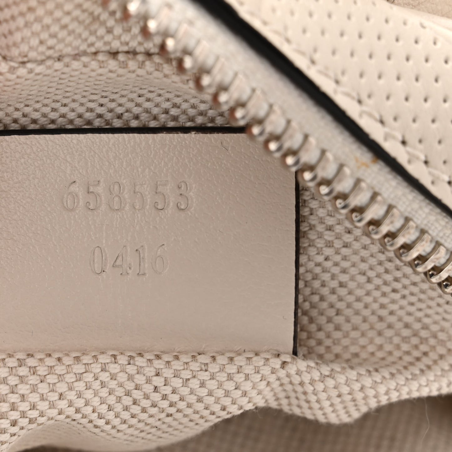 Calfskin GG Tennis Embossed Mini Double Zip Messenger Bag Mystic White