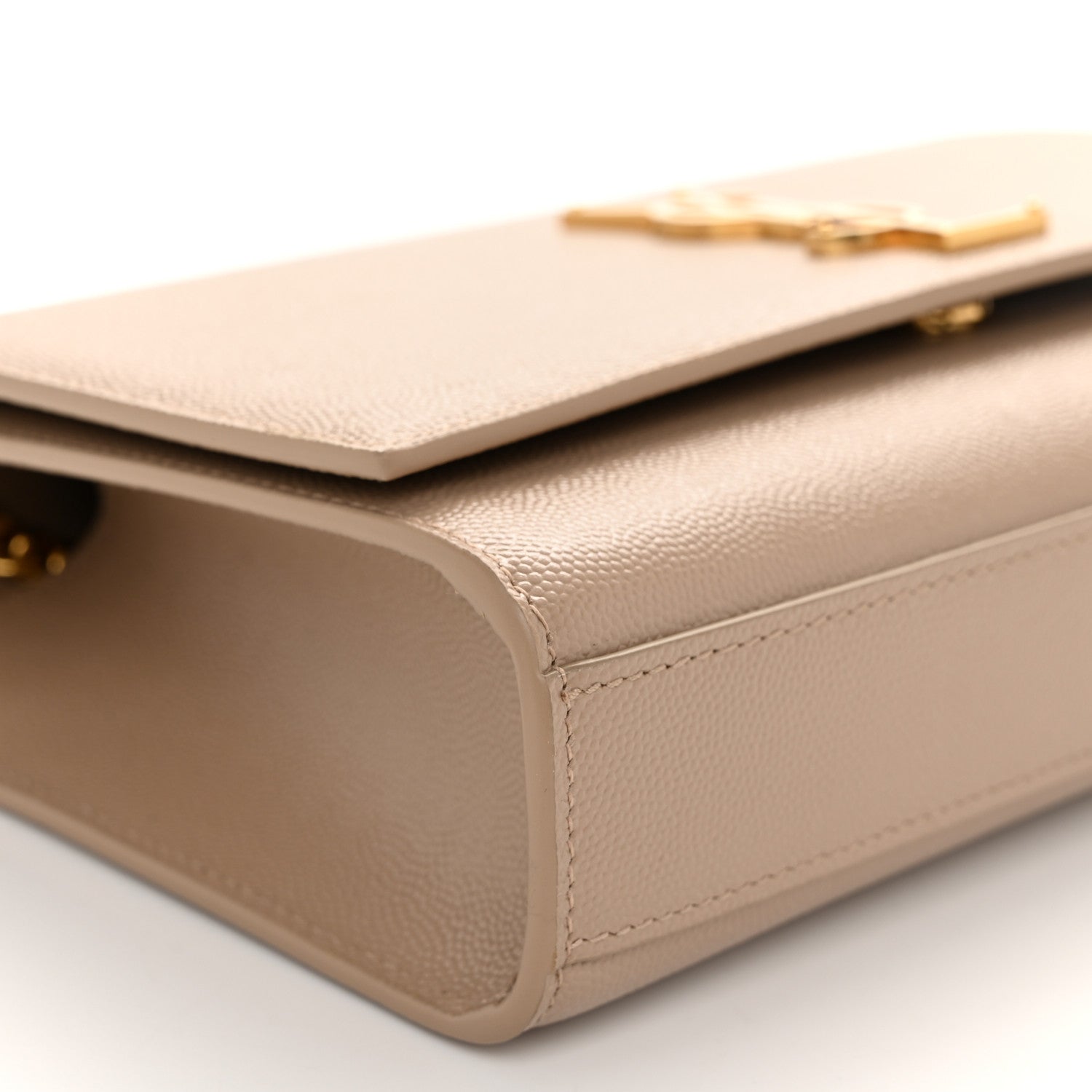 Saint Laurent Grain De Poudre Medium Monogram Kate Satchel Nude Powder 10 of 12