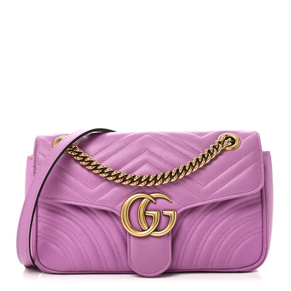 Gucci Calfskin Matelasse Small GG Marmont Shoulder Bag Candy Mousse 1 of 10