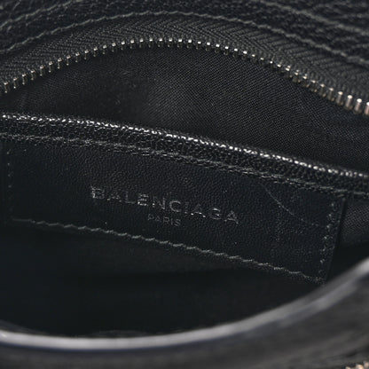 Balenciaga Chevre Silver Metallic Edge Hardware Nano City Black 6 of 9