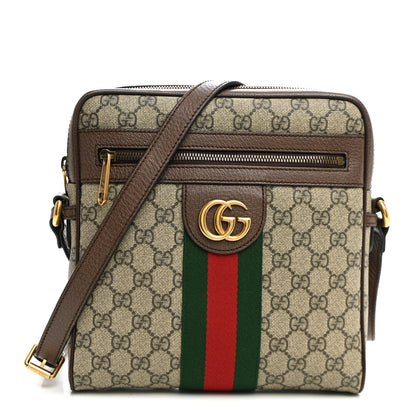 Gucci GG Supreme Monogram Web Small Ophidia Messenger Bag Brown 1 of 11