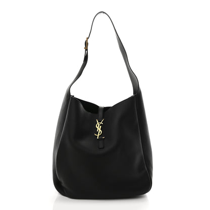 Saint Laurent Smooth Calfskin Large Le 5 A 7 Soft Hobo Black 1 of 10