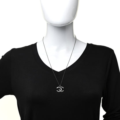 Chanel Baguette Crystal Large CC Necklace Silver 2 of 5