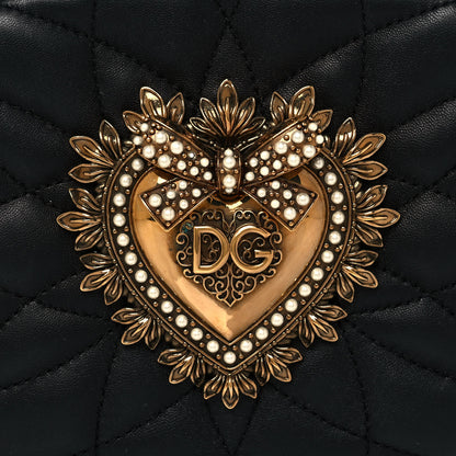 Dolce & Gabbana Smooth Calfskin Mini Devotion Camera Bag Black 7 of 13