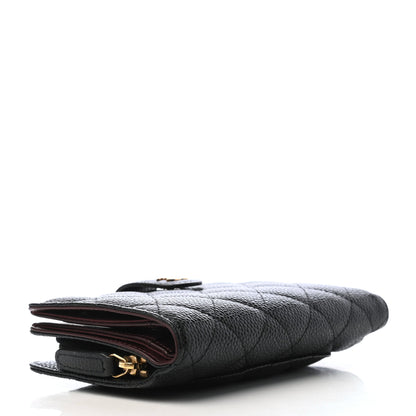 Chanel Caviar Quilted Zipped Pocket Wallet Black 4 of 10