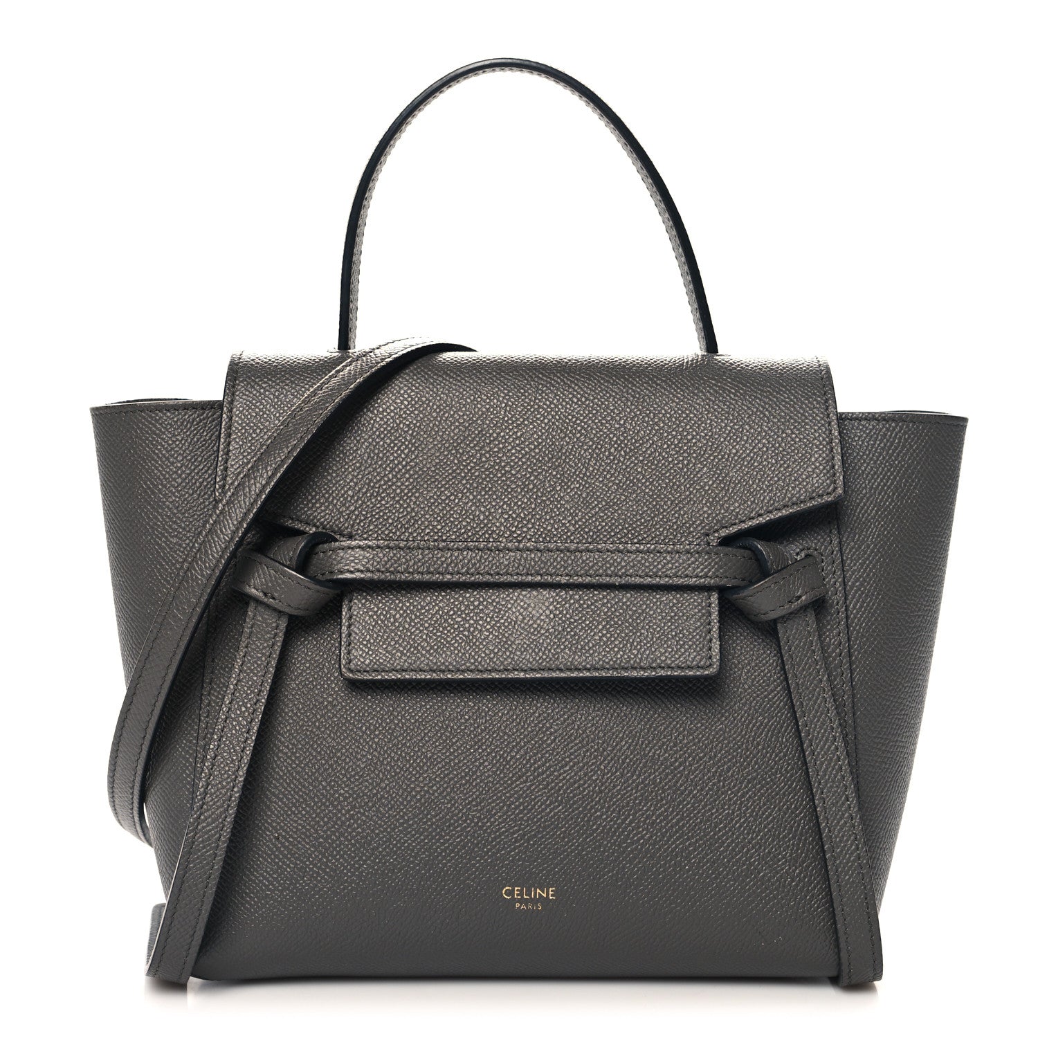 Celine Grained Calfskin Nano Belt Bag Grey 1 of 10