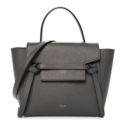 Celine Grained Calfskin Nano Belt Bag Grey 1 of 10