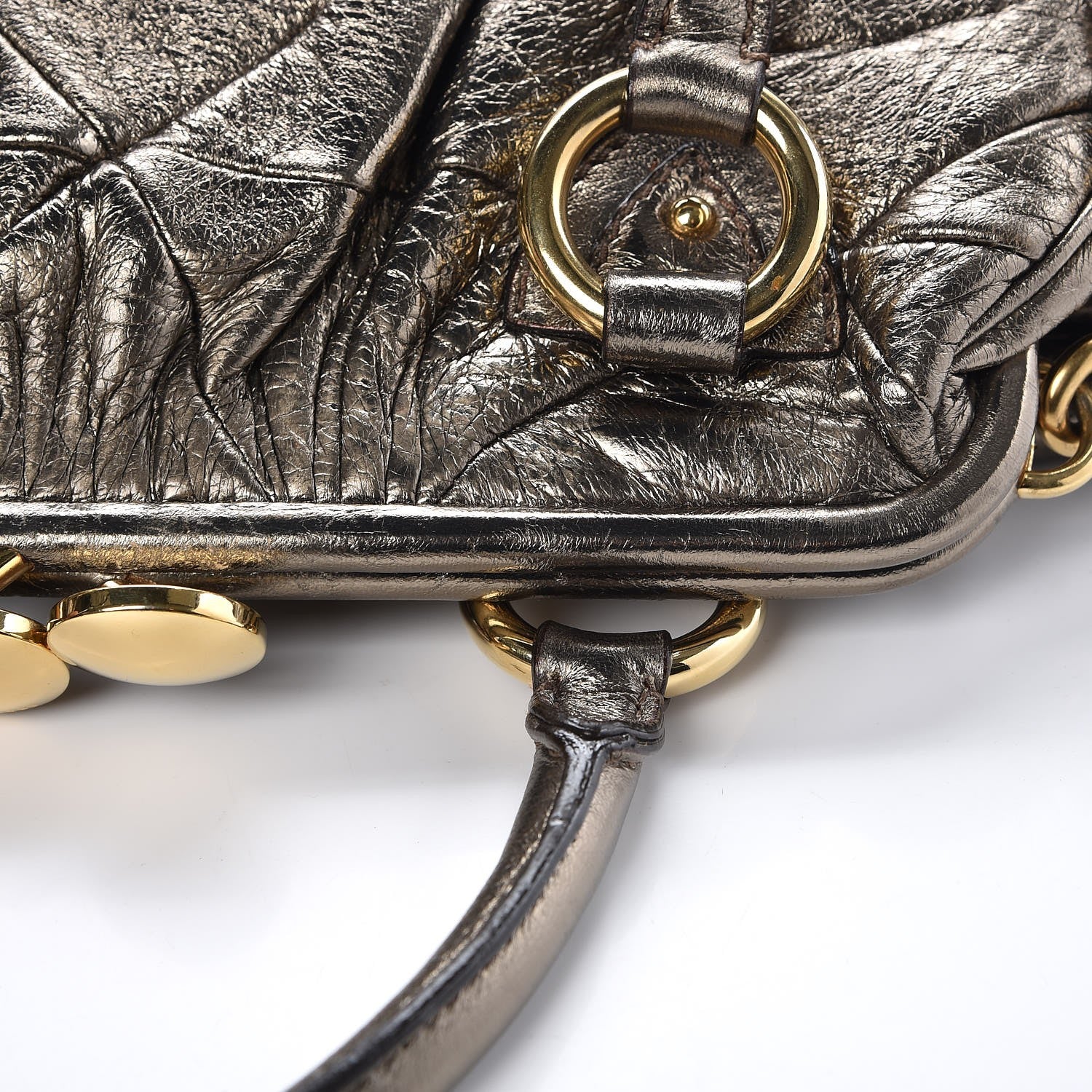 Marc Jacobs Metallic Calfskin Patchwork Stam Bronze 11 of 11