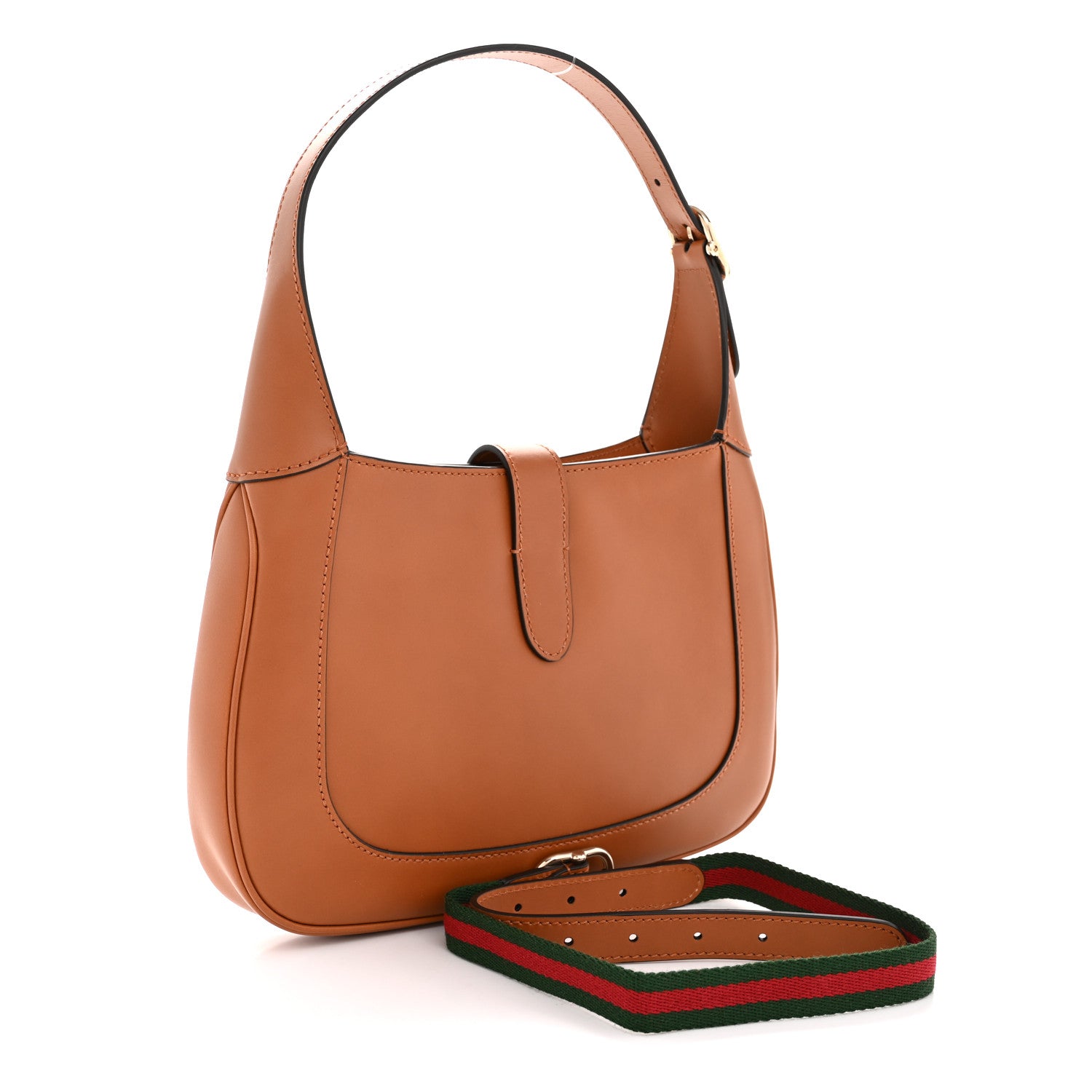 Gucci Tritone Calfskin Small Jackie 1961 Hobo Harness Brown 3 of 10