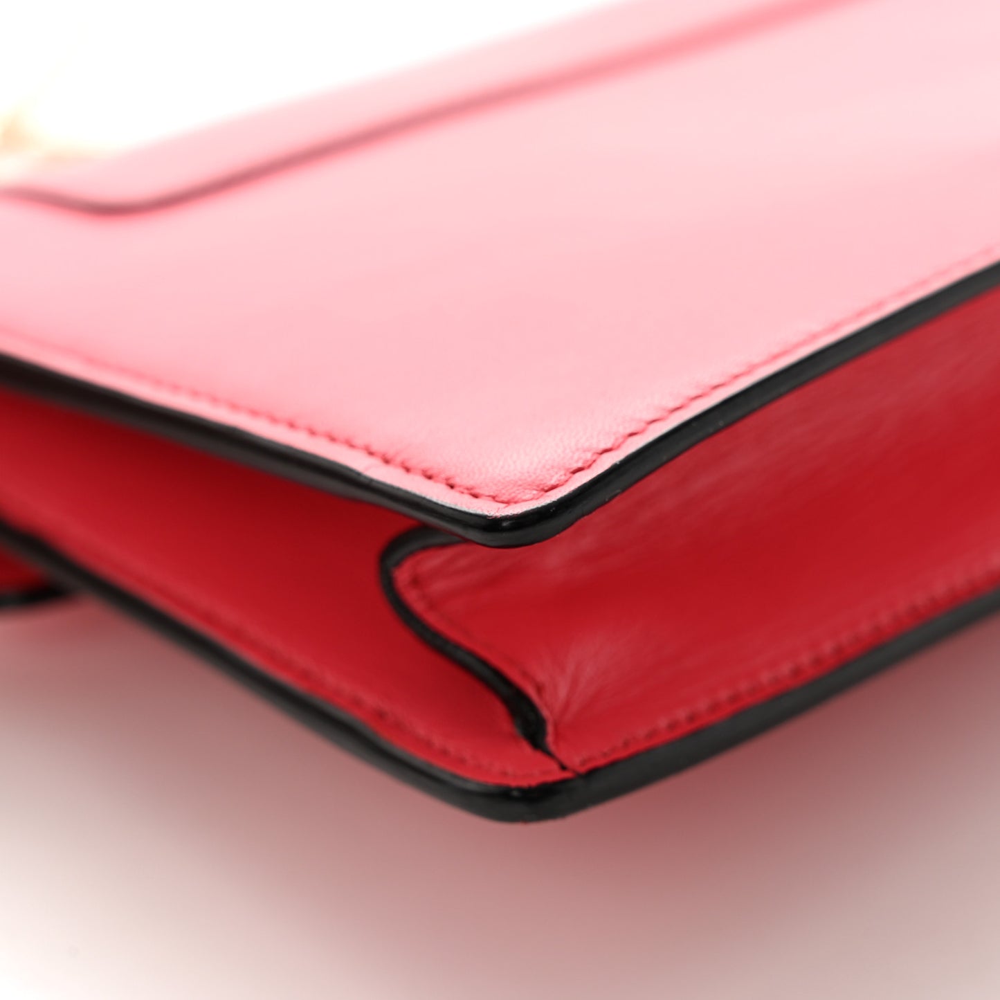 Calfskin Serpenti Forever Chain Wallet Reef Coral