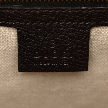 Gucci Monogram Vintage Web Medium Webby Bee Boston Dark Brown 6 of 14