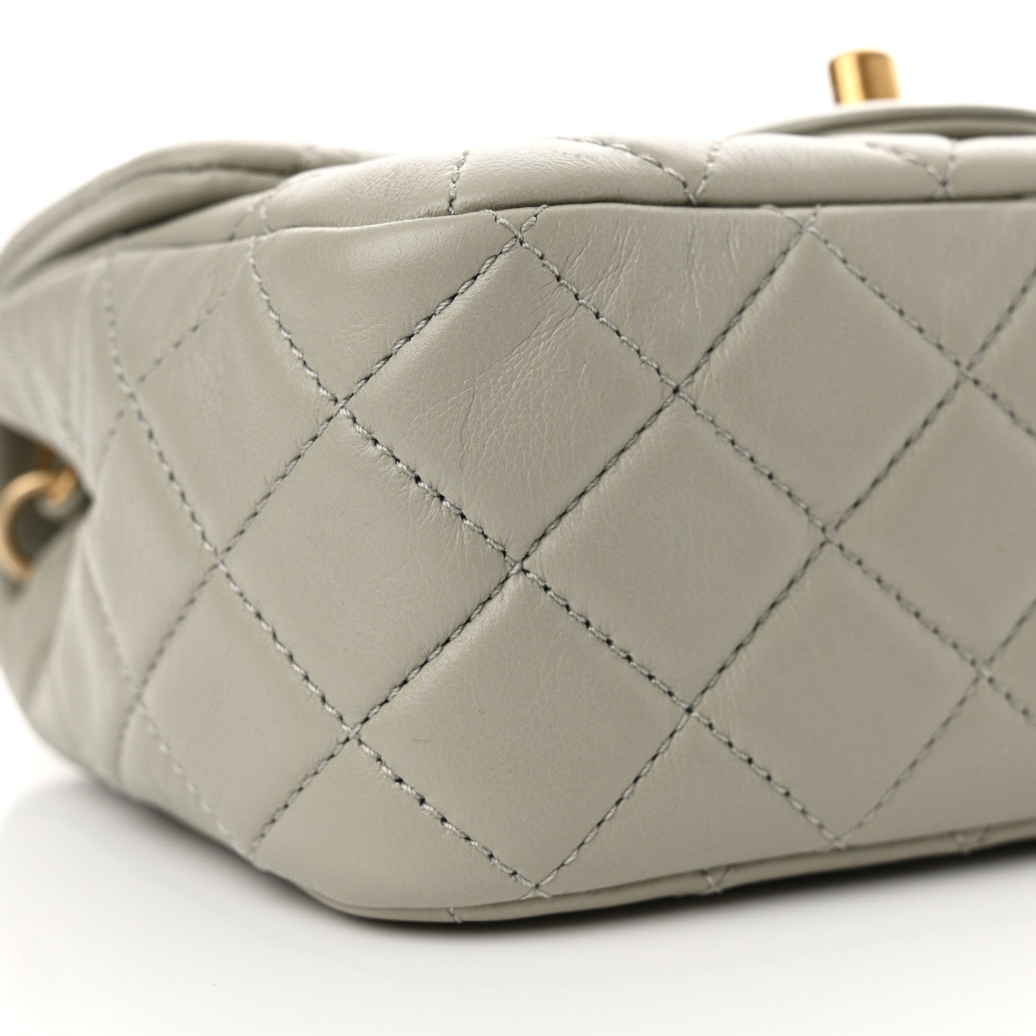 Chanel Lambskin Quilted Mini Pearl Crush Flap Grey 10 of 12
