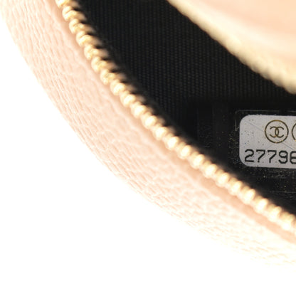 Chanel Caviar Quilted Round Filigree Crossbody Beige Black 7 of 10