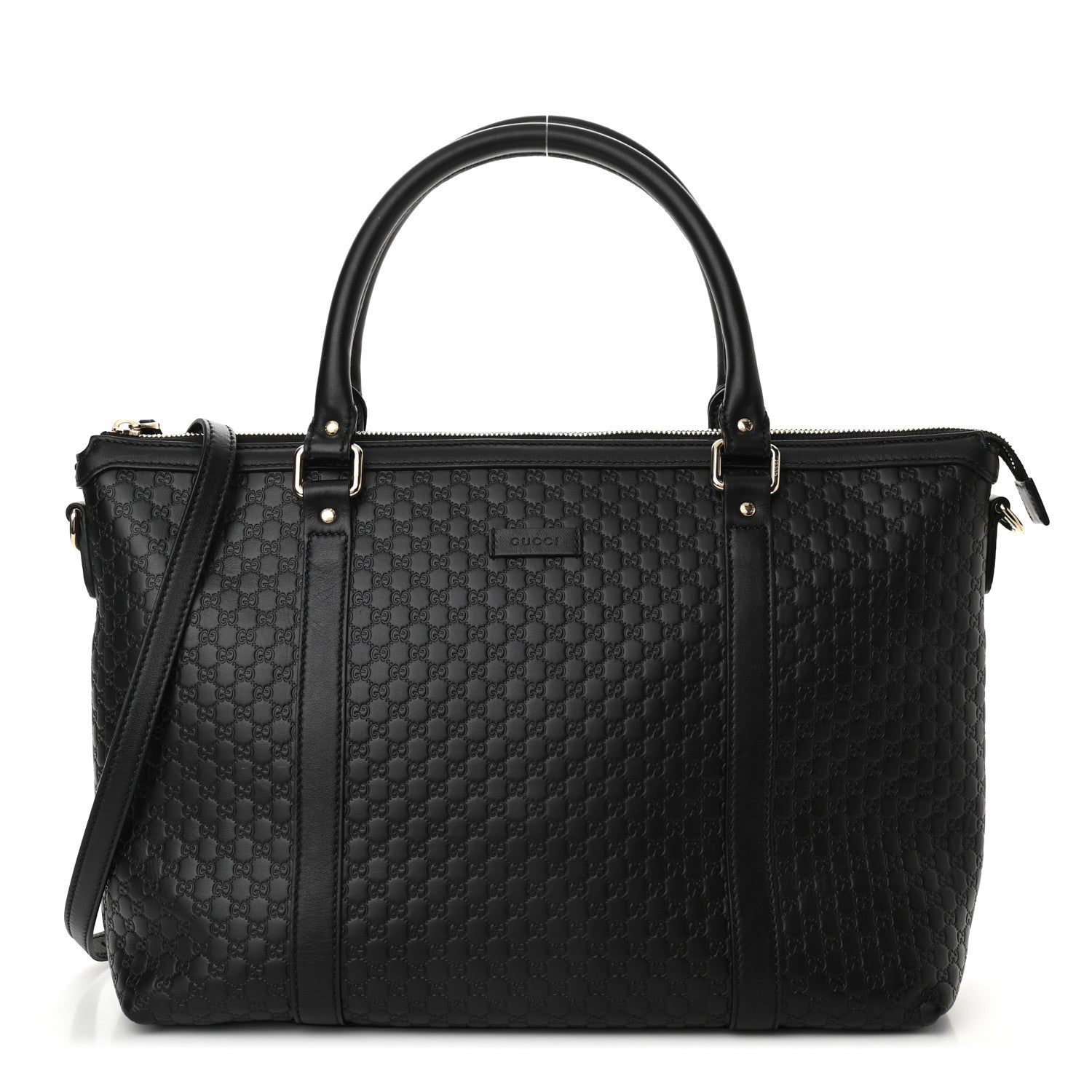 Gucci Soft Microguccissima Medium Zippered Satchel Black 1 of 10