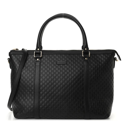 Gucci Soft Microguccissima Medium Zippered Satchel Black 1 of 10