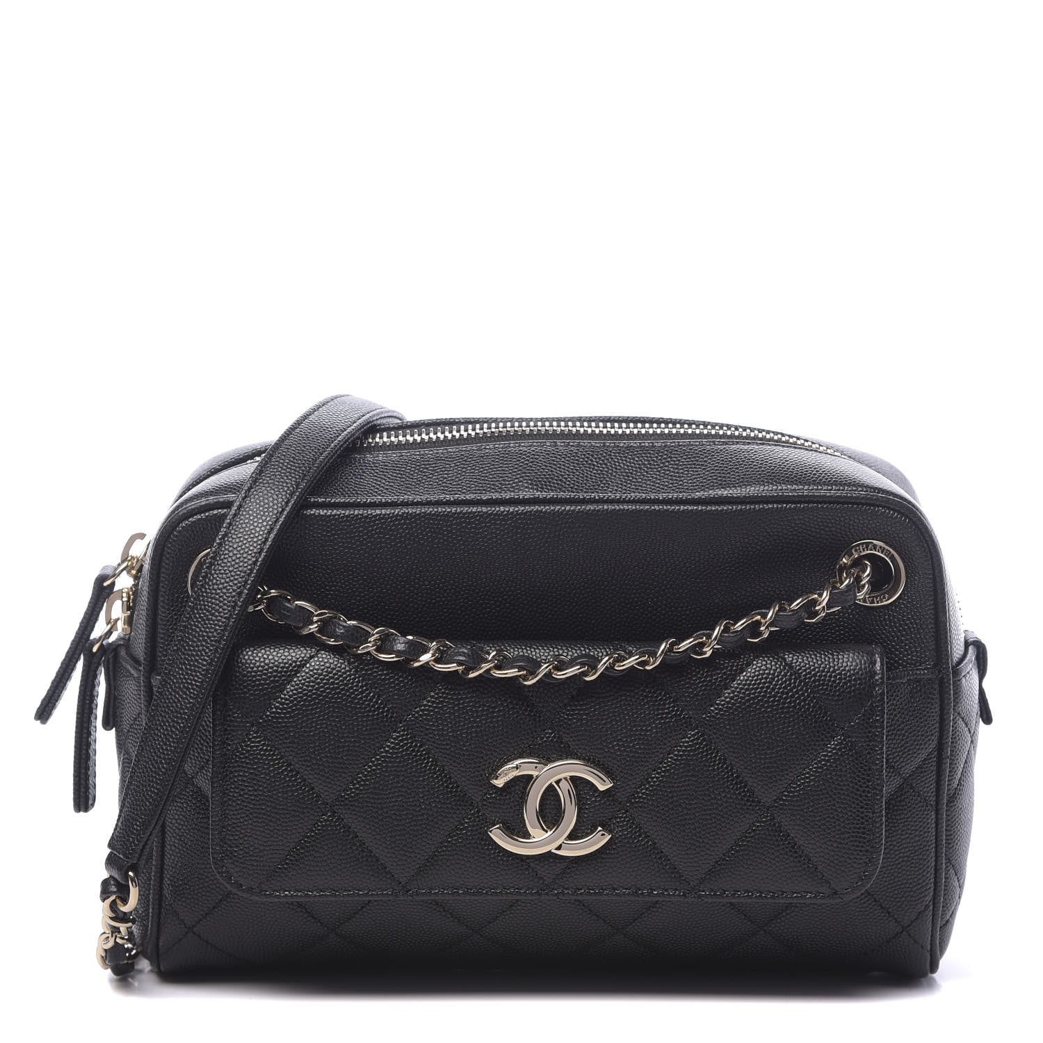 Chanel Caviar Quilted Small In & Out Camera Case Black 1 of 11