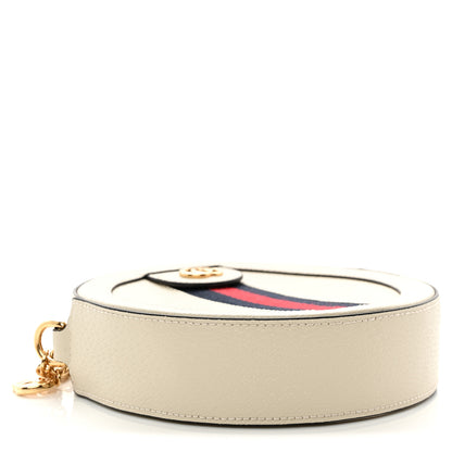 Gucci Textured Calfskin Web Mini Ophidia Round Shoulder Bag Mystic White 4 of 10