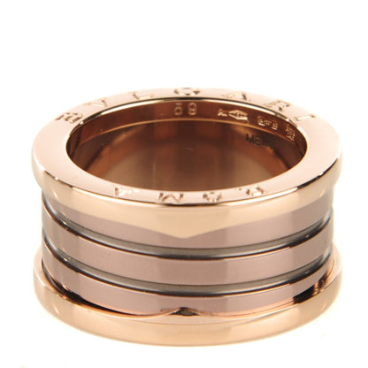 Bulgari BULGAR 18K Rose Gold Bronze Cermet Roma B.Zero1 4 Band Ring 59 9 1 of 8