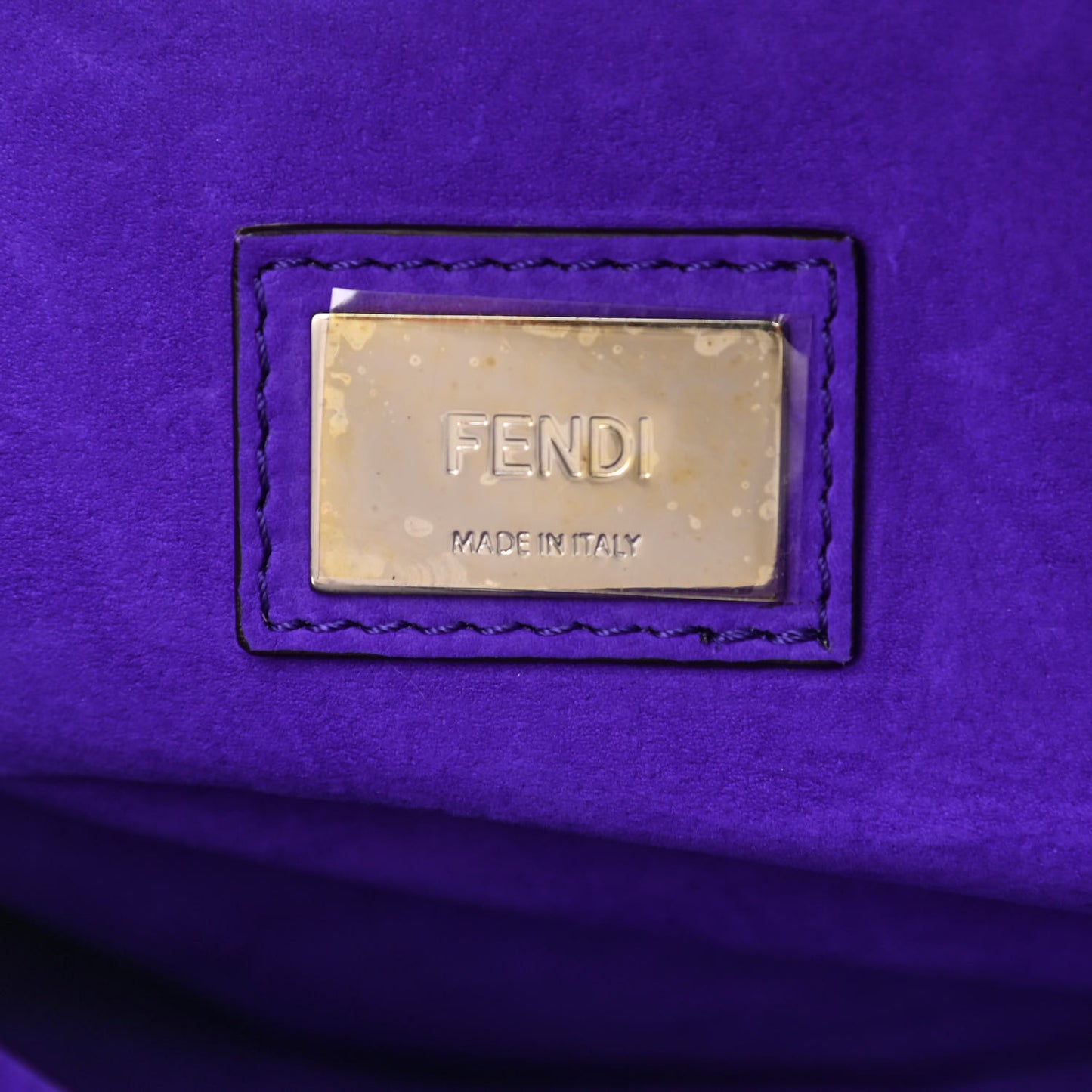 Suede Large Peekaboo Iconic Satchel Purple