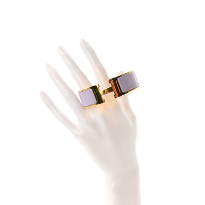Hermes Enamel Wide Clic Clac H Bracelet GM Parme 2 of 4