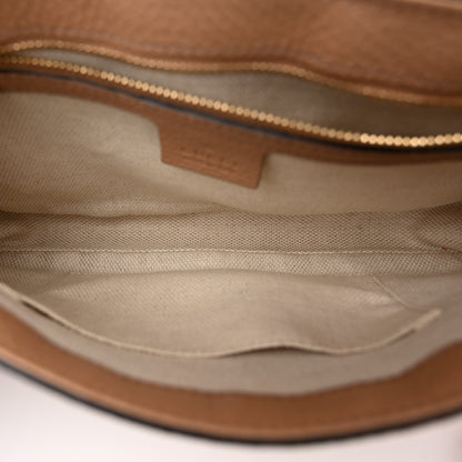 Gucci Pebbled Calfskin Medium Soho Flap Crossbody Camelia 5 of 11