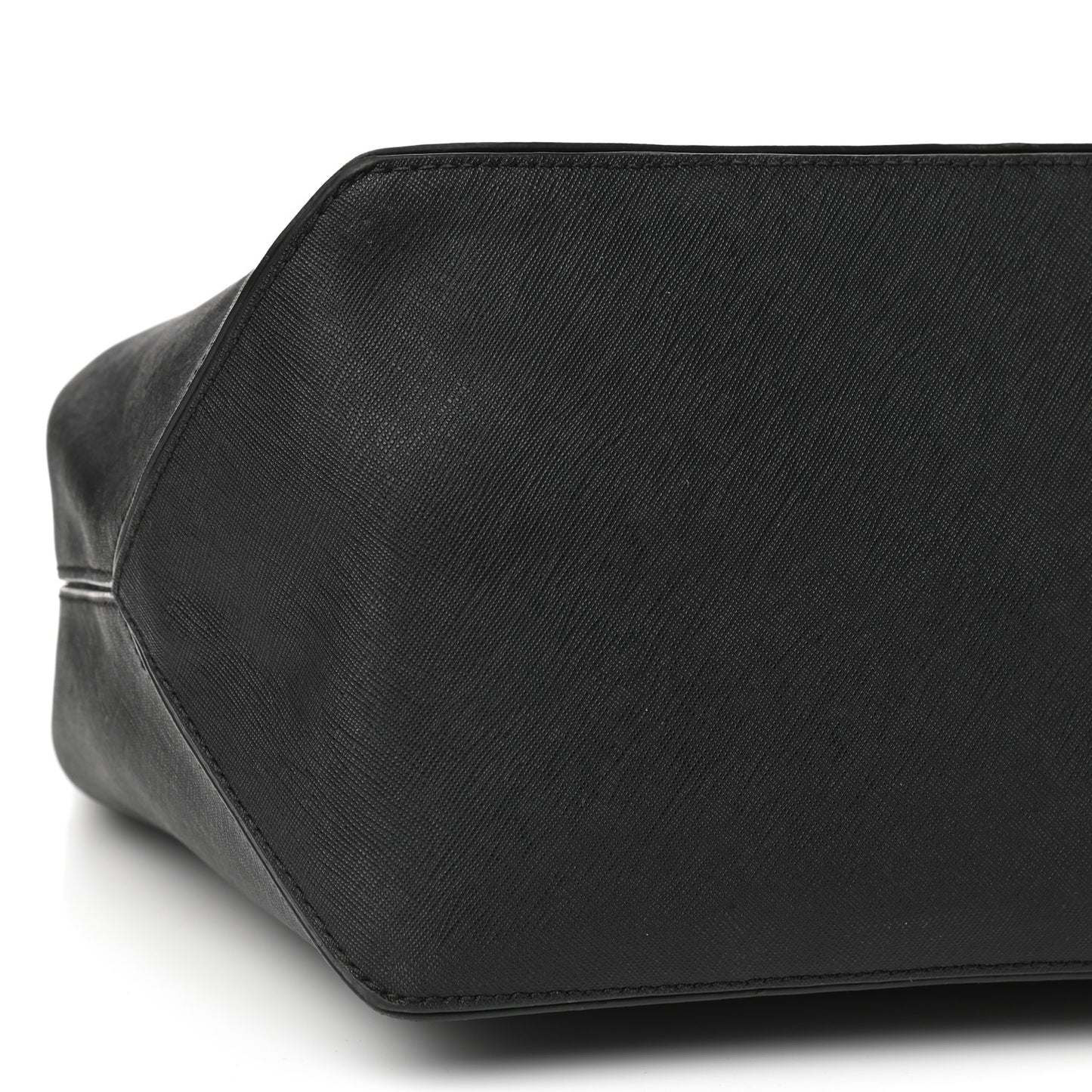 Calfskin Embossed Logo East West Shopper Tote Black