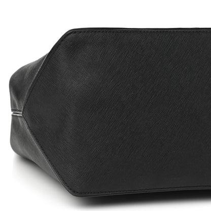 Marc Jacobs Calfskin Embossed Logo East West Shopper Tote Black 8 of 9