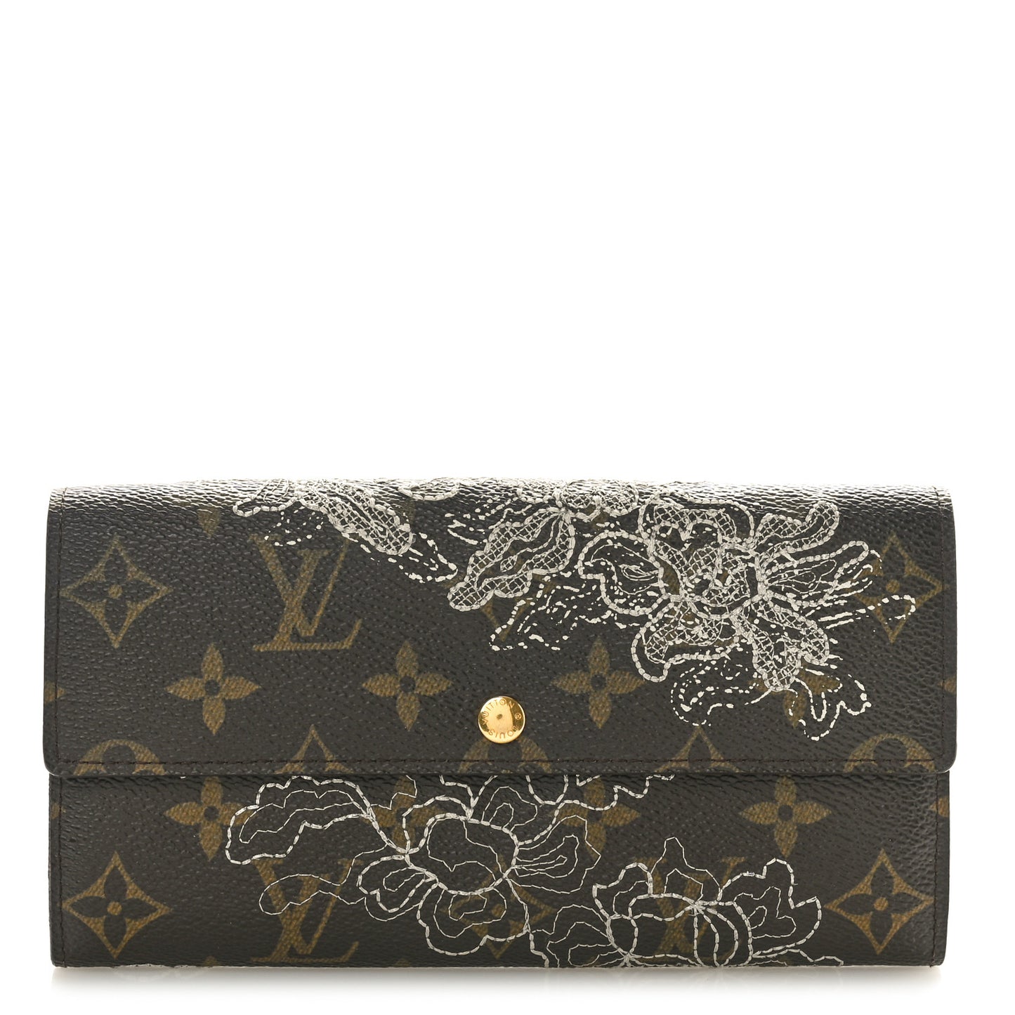 Monogram Dentelle Sarah Wallet Silver