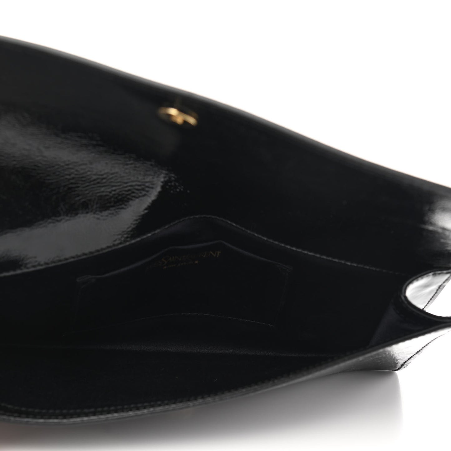 Textured Patent Monogram Small Belle De Jour Clutch Black