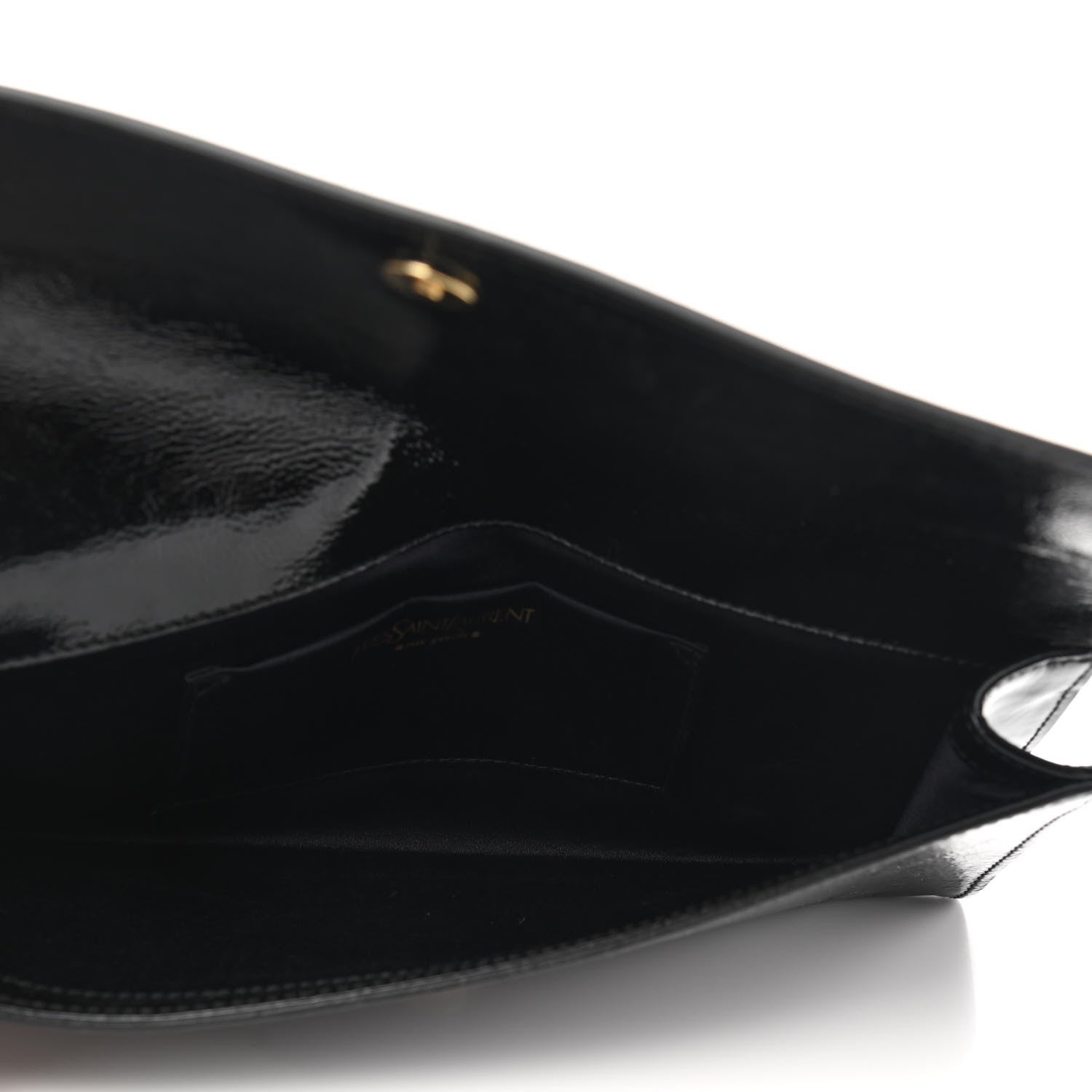 Saint Laurent Textured Patent Monogram Small Belle De Jour Clutch Black 5 of 7