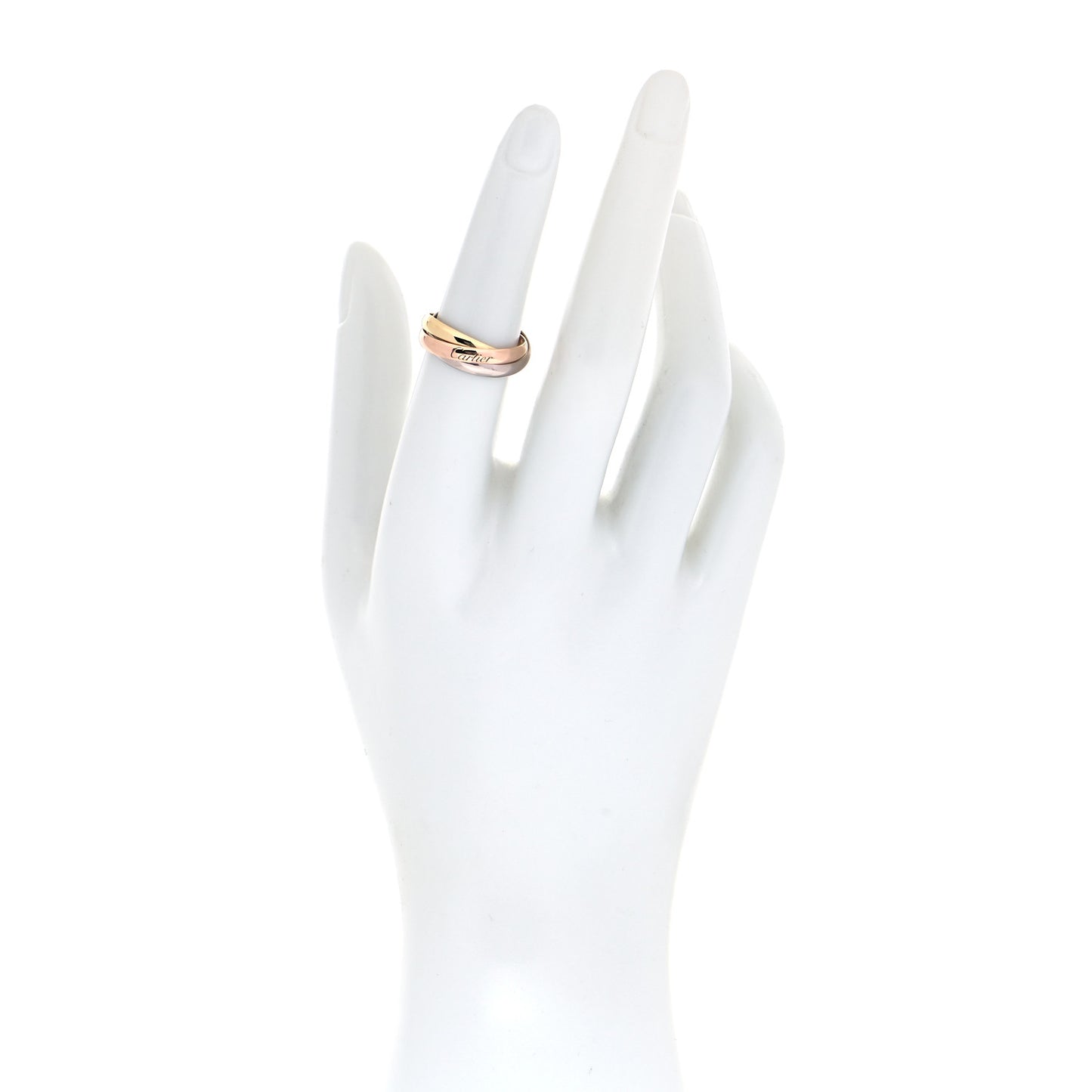 18K Pink Yellow White Gold Classic Trinity Ring 51 5.75
