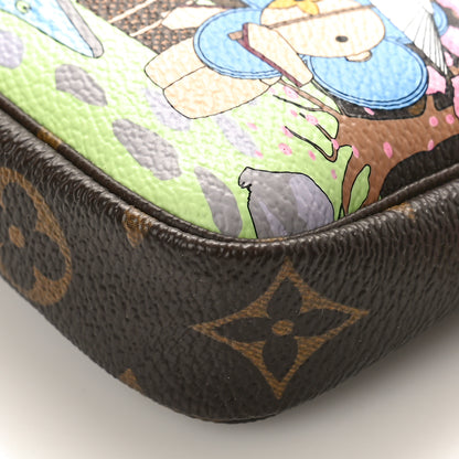 Louis Vuitton Monogram 2021 Christmas Animation Japanese Garden Mini Pochette Accessories Wisteria Pink 8 of 8