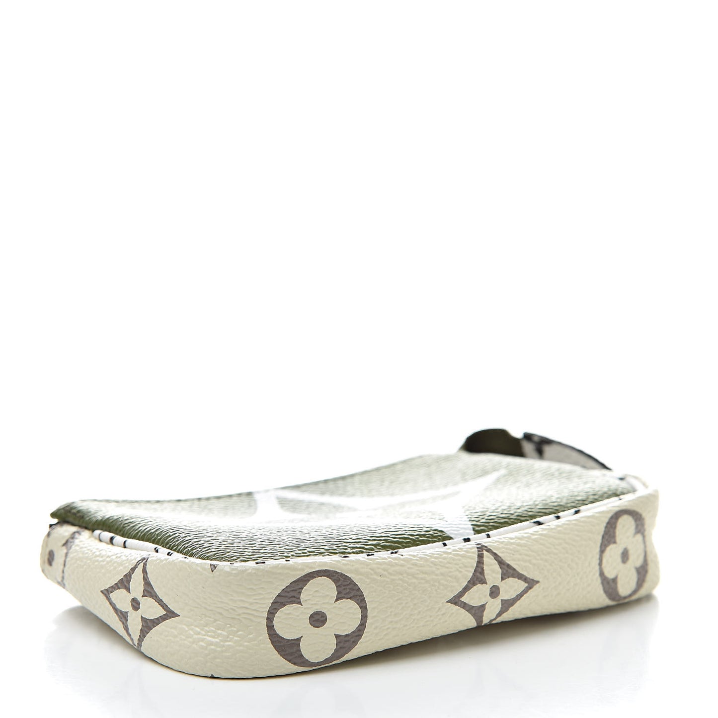 Monogram Giant Micro Pochette Accessories Kaki White