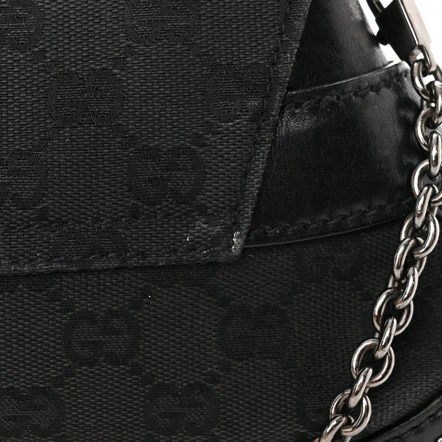 Monogram Studded Horsebit Clutch Black