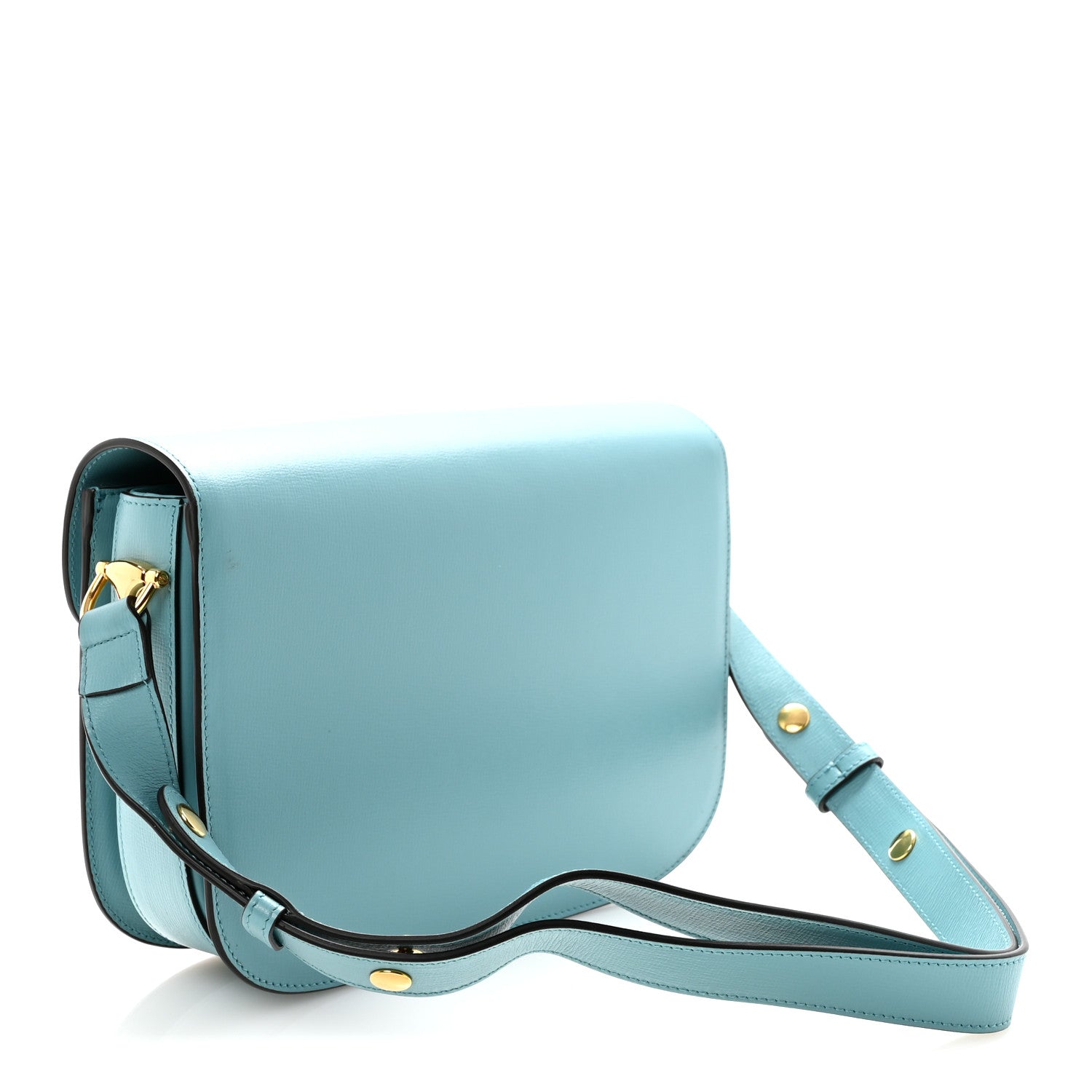 Gucci Azalea Calfskin Horsebit 1955 Shoulder Bag Dusty Azure 3 of 10