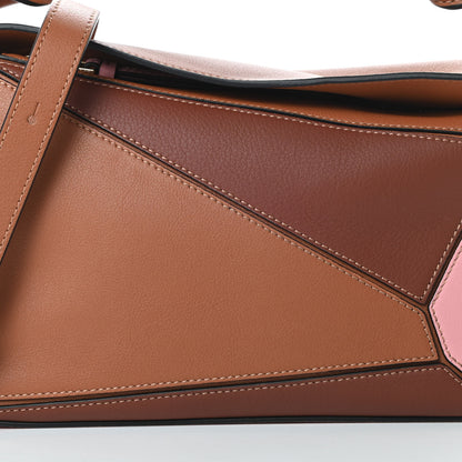 Loewe Calfskin Small Puzzle Bag Tan Medium Pink 7 of 10